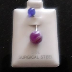 Royal blue belly button ring jewelry